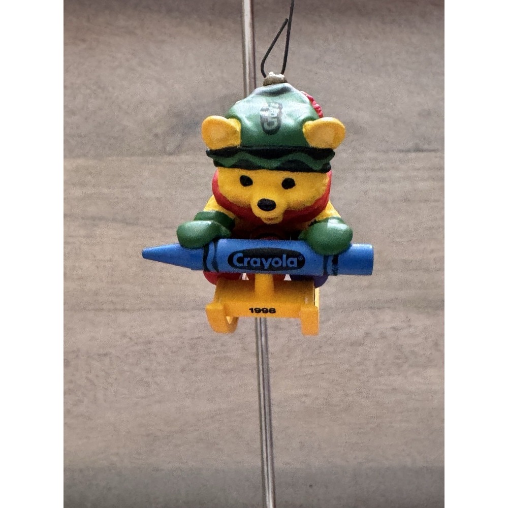 1998 BRIGHT SLEDDING‎ COLORS Crayola Crayon Keepsake Hallmark Ornament